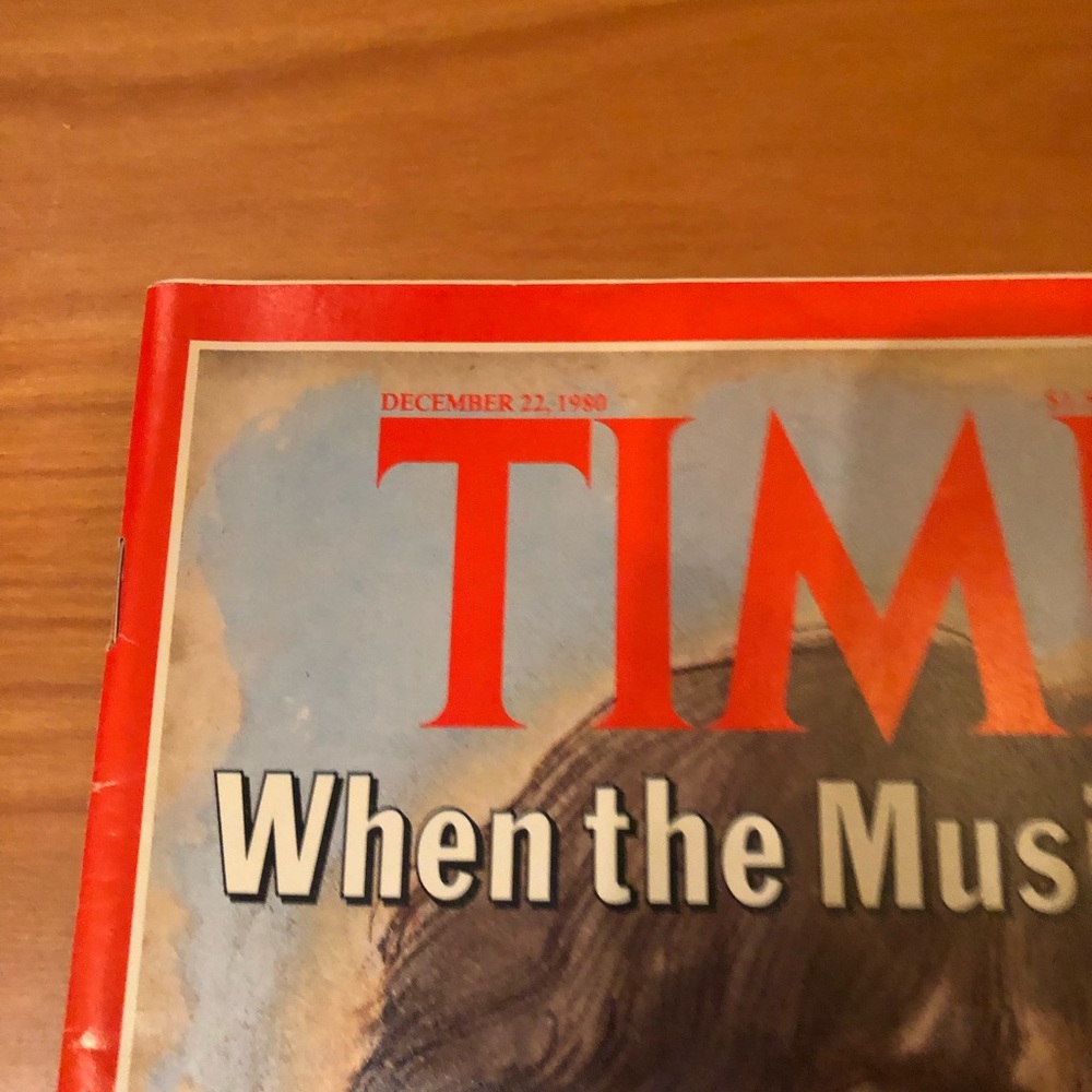 TIME magazine - John Lennon- December 22, 1980 - Picture 2 of 5